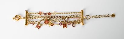 MARC JACOBS 
Gold-plated and enamelled metal...