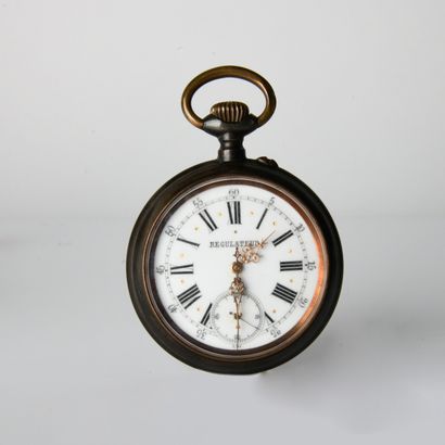 Gousset watch, white case-back, iron track
Roman...