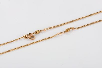 Double-row necklace in 18-carat yellow gold
(750...