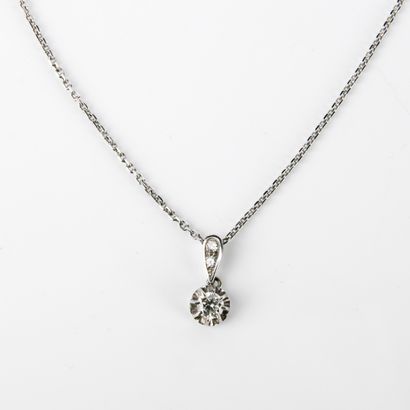 Pendant in 18-carat (750 thousandths) white...