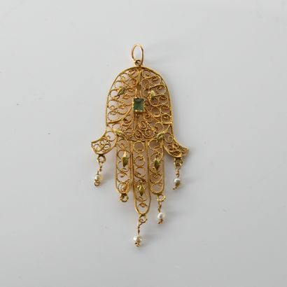 18-carat yellow gold ( 750
entirely openwork...