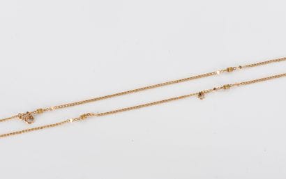 Double-row necklace in 18-carat yellow gold
(750...