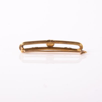 Brooch in 18-carat yellow gold (750
gold,...