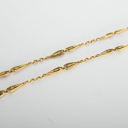 Necklace in 18k yellow gold (750 thousandths)...