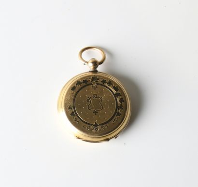Pocket watch in 750°/00 18k yellow gold with...
