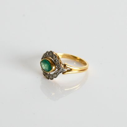 Ring in 18-carat yellow and white gold (...