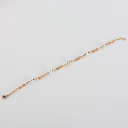 Bracelet in 18-carat yellow gold ( 750
millies)...
