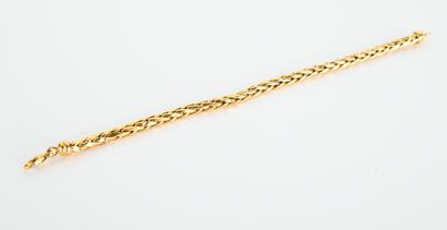 Palm-tree link bracelet in 18-carat yellow...