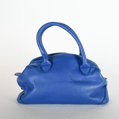 MAC DOUGLAS. Royal blue grained leather bag,...