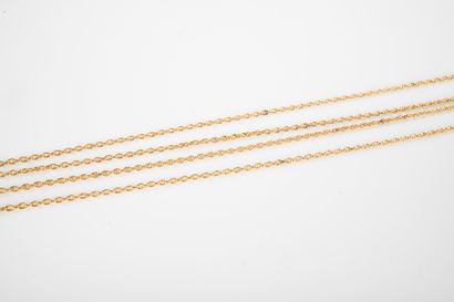 19th-century watch chain in 18-carat yellow...