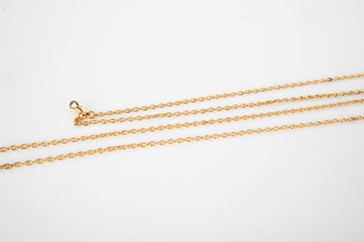 19th-century watch chain in 18-carat yellow...