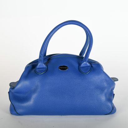 MAC DOUGLAS. Royal blue grained leather bag,...