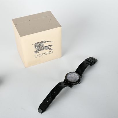 BURBERRY, GMT
Men's wristwatch in blackened...
