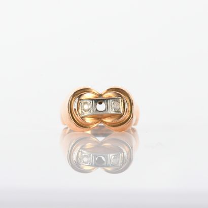 Bridge ring from the 1940s, set with three...