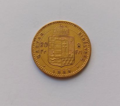 1 Franz Joseph 20 franc gold coin of 1889

(Fees...