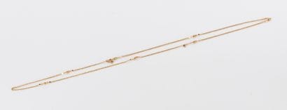 Double-row necklace in 18-carat yellow gold
(750...