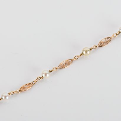 Bracelet in 18-carat yellow gold ( 750
millies)...