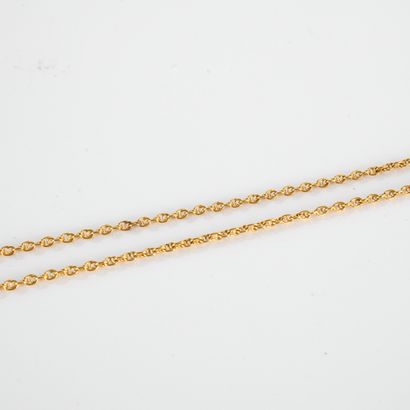 19th-century watch chain in 18-carat yellow...