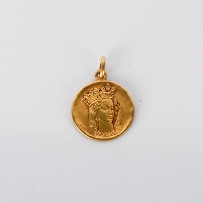 Medal of the Virgin Mary, signed Becker,...