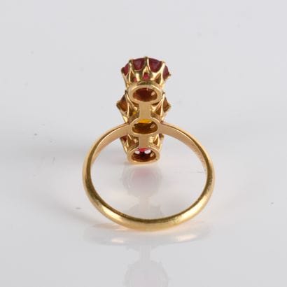 Ring in 18-carat yellow gold (750
stones,...