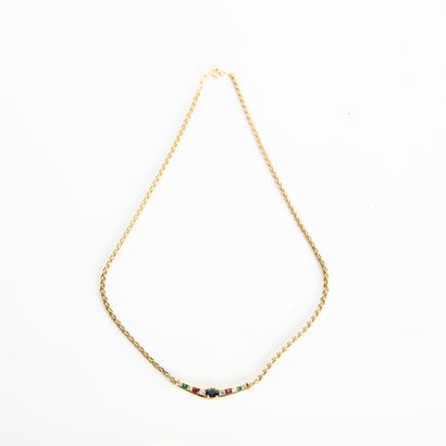 Palm-tree link necklace in 18
carats( 750...