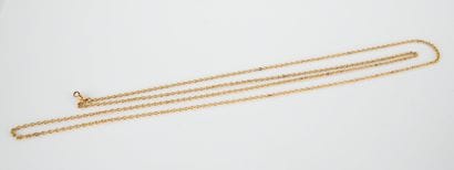 19th-century watch chain in 18-carat yellow...