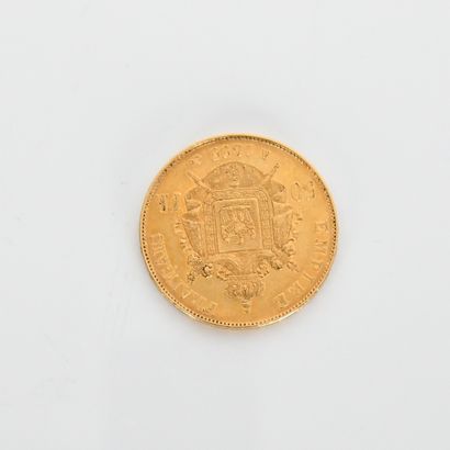 50 French francs Napoléon III in gold 1855A...