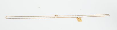 Zodiac sign pendant in yellow gold and its
chain...