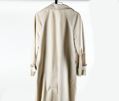 HERMES Sport. Beige trench raincoat, double-breasted...