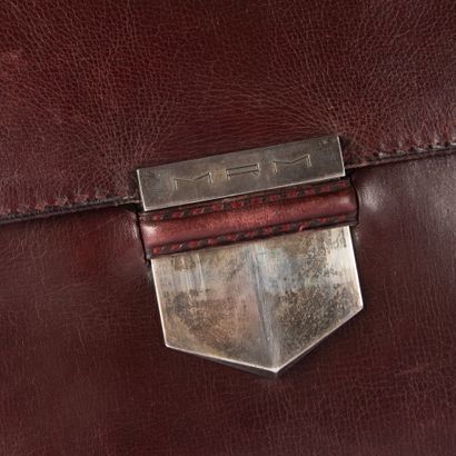 HERMES
Men's clutch bag in burgundy leather...