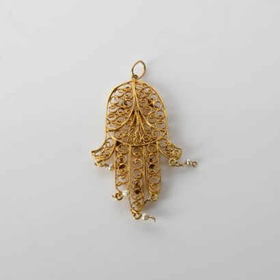 18-carat yellow gold ( 750
entirely openwork...