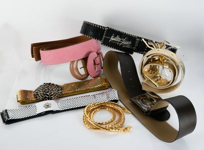 Meeting of women's belts, including:
- GAULTIER...