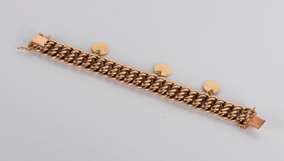 Bracelet in 18-carat yellow gold (750
American...