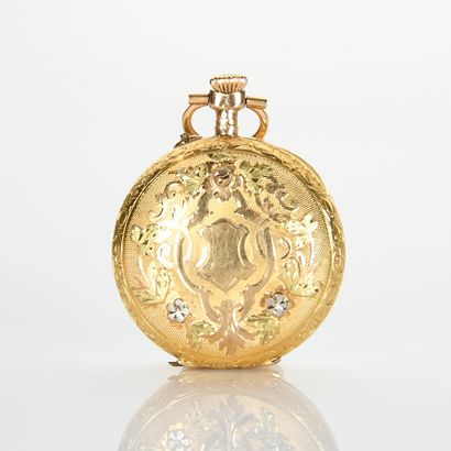 Collar watch in 18K (750 thousandths) yellow...