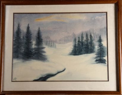 École française ou suisse, monogramme EK
Paysages...