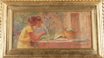 French school, 1920s
Peeling Vegetables on...