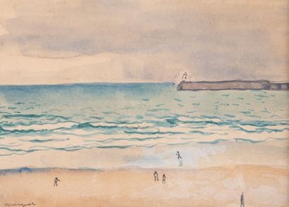 Albert MARQUET (1875-1947)
La plage des Sables-d’Olonne,...