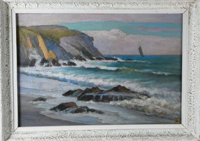 Georges LORGEOUX (1871-1953)
The Beach [Brittany]
Oil...