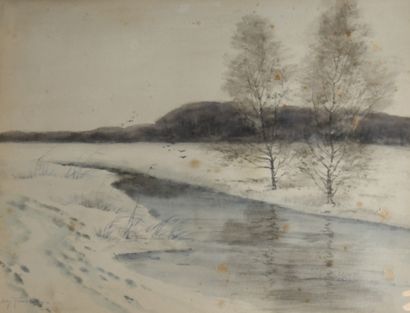 Ivan KOWALSKY (1839-1937)
Paysage d’hiver...