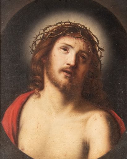 19th century French school
Face of Christ
Oil...