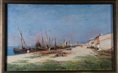 Marius MANIQUET (1822-1897)
Chantier de construction...