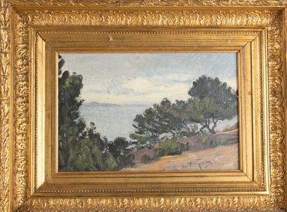 Honoré CAVAROC (1846-1931)
Arbres en bord...
