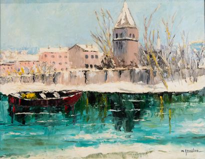 Michèle GOURLOO (born 1947)
L'Ile Barbe sous...