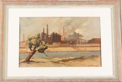 Antoine BAZIN (1887-11951)
Paysage industriel
Huile...