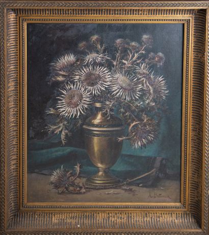 André BELLEMAIN (1860-1940)
Vase de chardons
Huile...