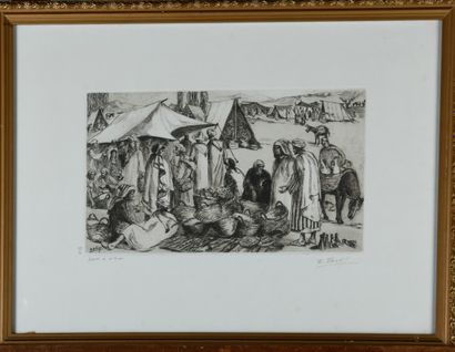 Edmond VALÈS (1918-2001)
Souk at M'rirt,...