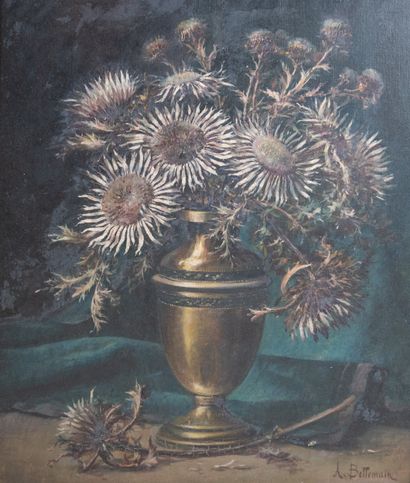 André BELLEMAIN (1860-1940)
Vase de chardons
Huile...