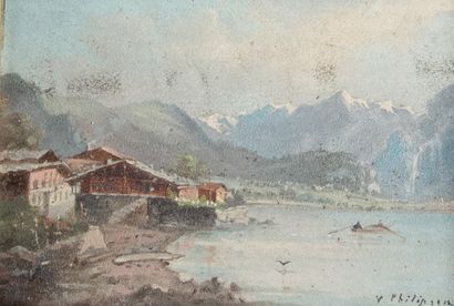 V. PHILIPSON (XIXème siècle)
Paysage alpin...