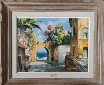 Léon FONTAN (1884-1965)
Village fleuri au...