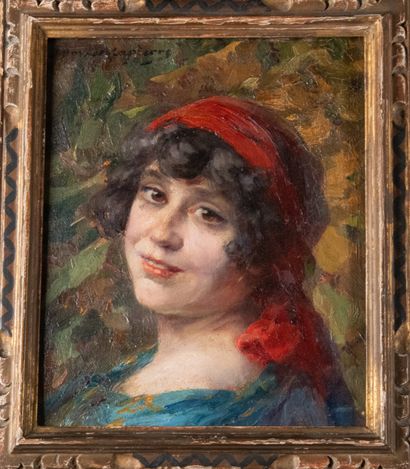 Jeanne BOVIER-LAPIERRE (1869-1967)
Gitane
Oil...
